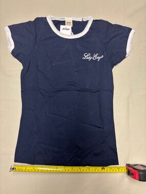 Enyce Navy Blue Ringer Tee with White Trim